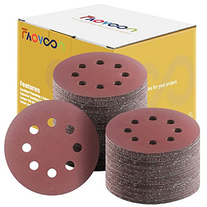 320 Grit Sandpaper, Sanding Disc 5 Inch 8 Hole Hook and Loop, 100 Pcs - style: 320 grit 100 Pcs