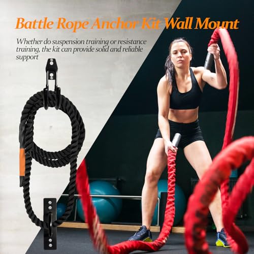 Heavy Duty Battle Rope Anchor Kit Wall Mount - size: Small
