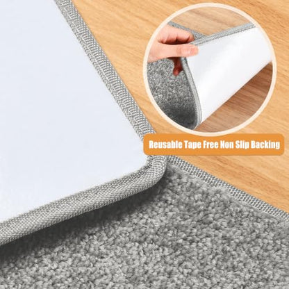 PURE ERA Carpet Stair Treads for Wooden Steps 8 x 30 Inch Light Gray 14 pcs - color: Light Gray