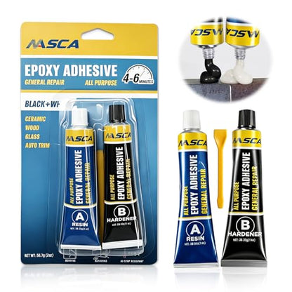 NASCA 2 Part Epoxy Glue, Fast Setting Grey Epoxy Adhesive, 2 oz