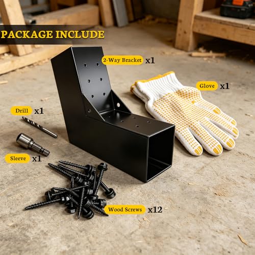 4x4 15° 2-Way Pegola Bracket,Slant Angled Post Brackets(1Pack) - size: 4x4 inchs