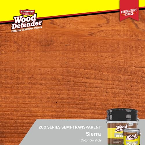 Wood Defender 200 Series Stain and Seal, Sierra, 5-Gallon - color: Sierra, size: 5 Gallon