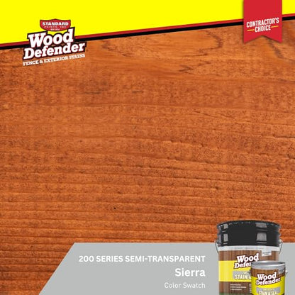 Wood Defender 200 Series Stain and Seal, Sierra, 1-Gallon - color: Sierra, size: 1 Gallon