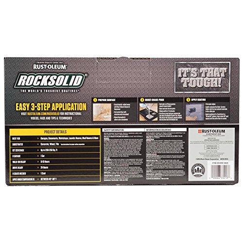 RockSolid Marble Floor Coating Kit, Stone Obsidian - color: Gray/Black