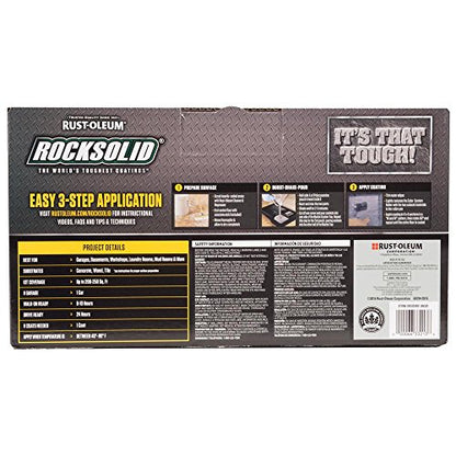 RockSolid Marble Floor Coating Kit, Stone Obsidian - color: Gray/Black