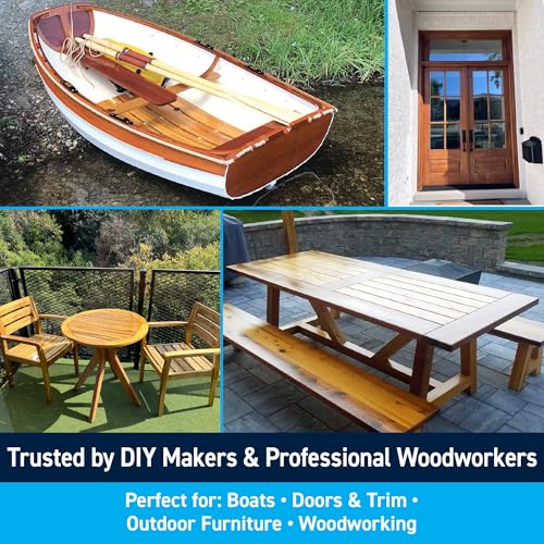 TotalBoat Halcyon Water-Based Marine Varnish for Wood - Clear Semi-Gloss Qt - color: Clear Semi-Gloss, size: Quart