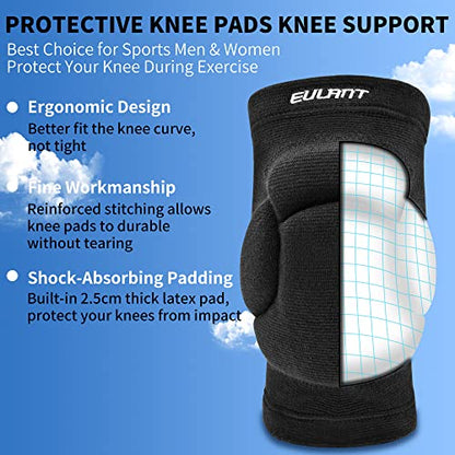 Volleyball Knee Pad for Men,Thicken Anti-Collision Protection Knee Pads - size: Large