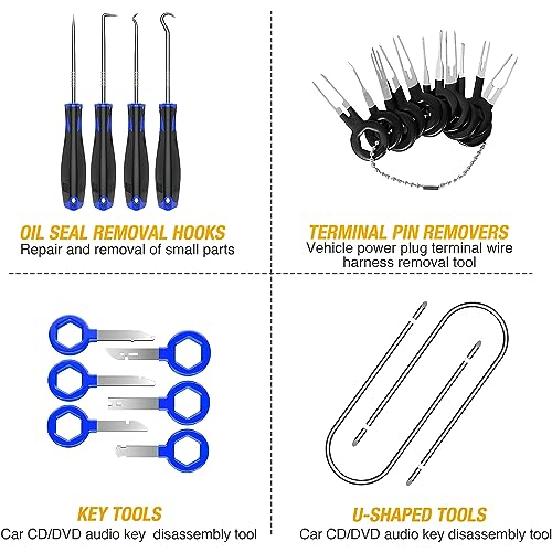GOOACC 40Pcs Trim Removal Tool Blue - color: Blue