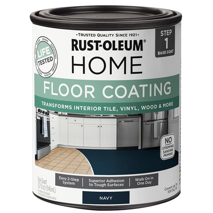 Rust-Oleum 365931 Navy Home Home Floor Coating Premix Base Coat, 1 Qt