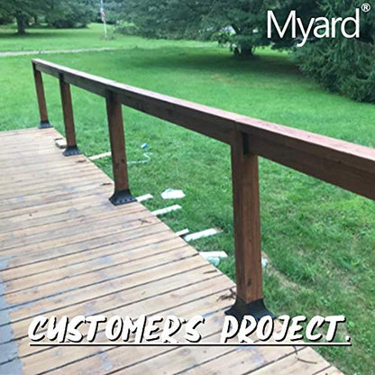 Myard 2-Pack 4x4 Post Base Cover (Actual 3.5x3.5 Inches) Skirt Flange - size: Post Base 4x4 (Qty 2)