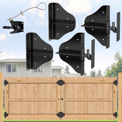 Anti Sag Gate Frame Kit with Gate Latch - Updated 90 Degree Right Angle Gate Hinges - Fence Gate Kit Gate Hardware - Gate Corner Brace Bracket (2 Set) - size: 2 set