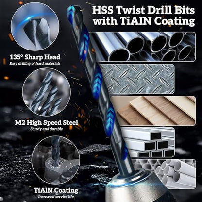 Screw & Pipe Extractor Set,Left Hand Drill Bit with Drill Guides - color: 37-piece Bolt Extractor Set