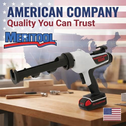 6000 Series Cordless Caulking Gun – 20V Lithium Battery Powered Electric 10oz Cartridge Dispenser, Lightweight 3.75 lbs, 1000 lb Thrust, No-Drip Sealant & Adhesive Applicator - size: 10oz / 300ml, style: Cordless 20V (6000 Series)