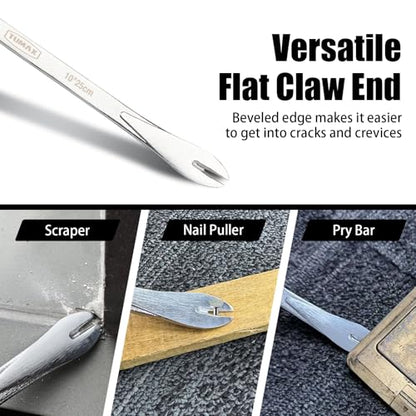 Cats Paw Nail Puller Pry Bar, 10in Mini Crowbar, High-Carbon Steel - size: 10 inch (284g)-S