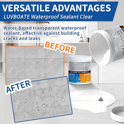 Liquid Waterproof Sealant 70oz Clear, Transparent Waterproof Coating - color: Clear 70oz