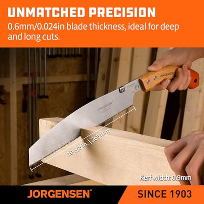 JORGENSEN KATABA 10-3/8 Inch Japanese Pull Saw with Curved Handle