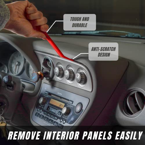 Auto Trim Removal Tool Set (No Scratch Plastic Pry Tool Kit) - Auto Trim Tool Kit Car Tools, Easy Door Panel Removal Tool, Fastener Removal, Clip, Molding, Dashboards, Interior Trim Tools