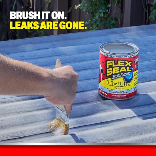 Flex Seal Liquid Rubber Sealant Coating, Waterproof, Clear, 32 oz - color: Clear, size: 32 oz