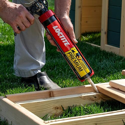 Loctite PL Premium Polyurethane Construction Adhesive, 10 fl oz Cartridge, 6 Pack - Versatile Construction Glue for Wood, Concrete, Stone, Metal & More - size: 6 Pack