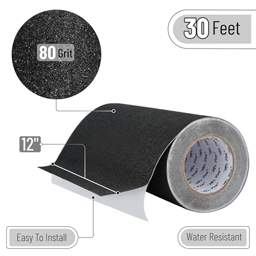 Mr. Pen- Anti Slip Traction Tape, 12" x 30', Abrasive Adhesive for Stairs - size: 12 Inch, 30 Feet
