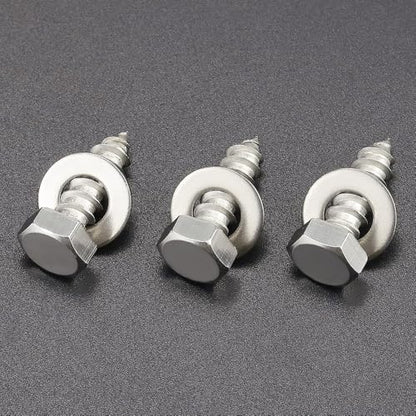 20-Sets 1/4 x 1-1/4" Hex Head Lag Screws & Flat Washers, Heavy Duty Lag Wood Screws, 304 Stainless Steel (18-8), 1/4" Bolt - size: 1/4 x 1-1/4