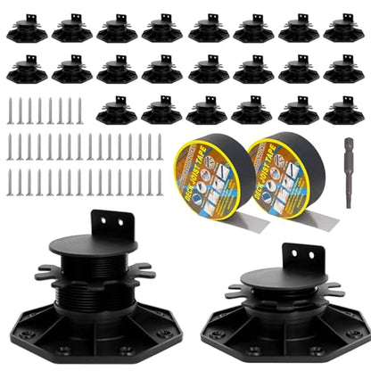 24 Pack Adjustable Deck Support Pedestal Kit 1-3/16" to 2-3/8" - size: (Kit) 1-3/16" to 2-3/8"
