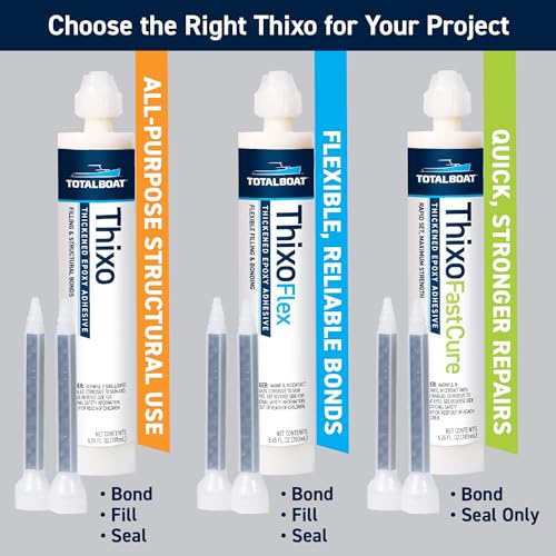 TotalBoat Thixo Flex Flexible Epoxy Glue - 185ml Tube & Mixing Tips