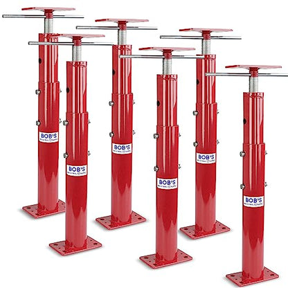BISupply Basement Floor Jack 19” - 36” Adjustable Support Beam House Jack Post - Floor Lifting Joist Beam Brace for Cellar Ceiling 9700 lbs Max Capacity Screw Pole Jack - 6 Pack - size: 36 in, 6 pack