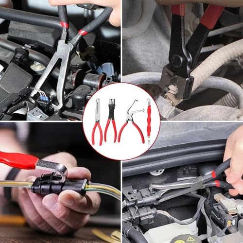 4PCS Electrical Disconnect Pliers, Automotive Connector Removal Tool Set - style: 4 Pcs Set