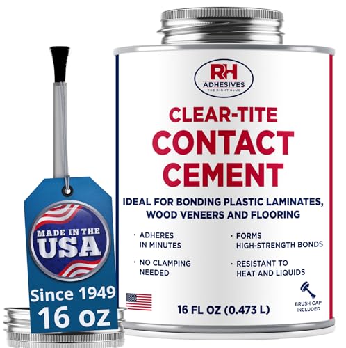 Clear-Tite Contact Cement 16 oz - Adhesive Glue for Laminate & Wood - size: 16 oz