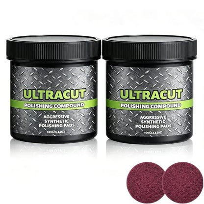 2PCS Surface Restoration Polish With Pad,Multi-Surface Scratch Remover,for Leather Wood Marble Countertop Refrigerators & Cookware Ovens Sinks