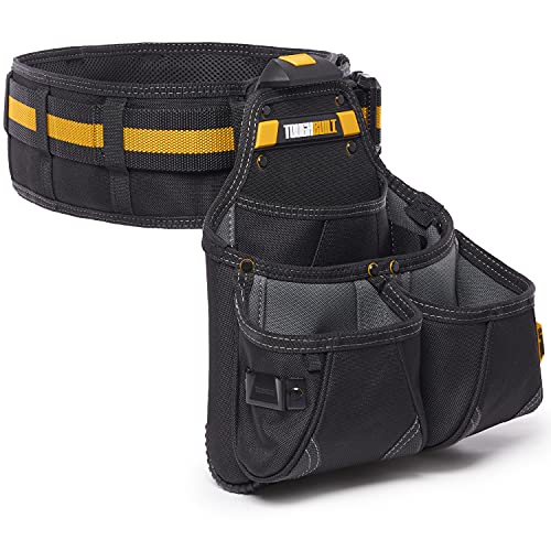 ToughBuilt ClipTech Series – 3-Piece Pro Framer Tool Belt Set, ClipTech™ Modular System with 2 Professional Pouches and Padded Belt, 1680D Heavy-Duty Construction (TB-CT-102-3P) - size: Pro Framer Rig (3 Piece)