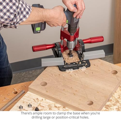 Woodpeckers AutoAngle Drill Guide, Deluxe, The Ultimate Portable Drill Guide, Angled Drilling From Vertical to 40°