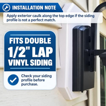 Podoy Vinyl Siding Mounting Block with Built-in Electrical Box (White) - size: 1, style: White