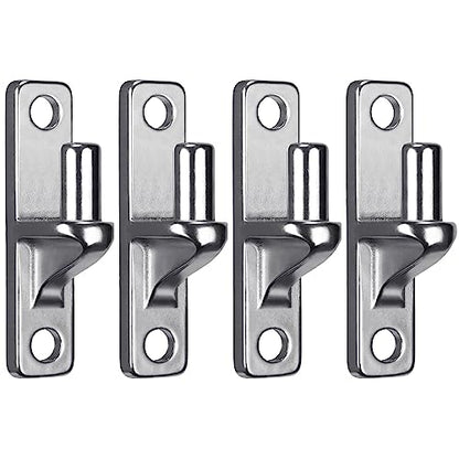 Insaga 304 Stainless Steel Gate Hinges 4 Pcs, Heavy Duty Wall Mount Hinges with 5/8" Pin, One-Piece Casting Farm & Chain Link Fence Gate Hardware - color: Silver-SS-4Pcs-Pin
