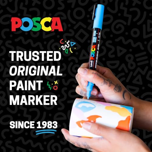 posca® PC-5M Water-Based Acrylic Paint Markers, Medium Tip, 48 Count - size: 1 Count (Pack of 48), style: Round Tip