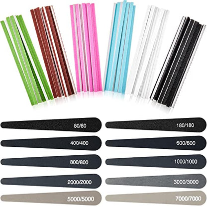 Honoson 70 Pcs Sanding Sticks Polishing Sticks Fine Sanding Twig Coded Abrasive Sand Twig for Plastic Model Assorted Metal and Wood Sand Tool Accessory for Craft(Low Grits Rating,Water Drop) - style: Water Drop