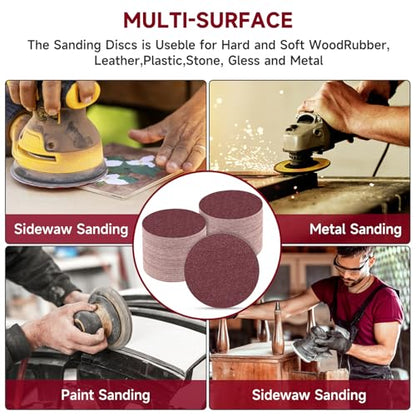 100PCS 5 Inch Sanding Discs 60 Grit Sandpaper for Orbital Sander - style: Aluminum oxide-No Hole