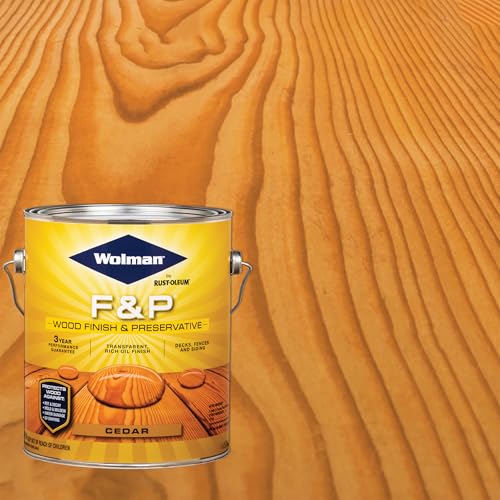 Wolman Cedar F&P Oil-Based Wood Finish and Preservative - color: Cedar, size: Gallon (Pack of 1)