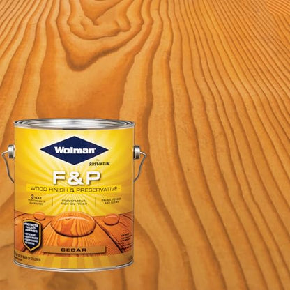 Wolman Cedar F&P Oil-Based Wood Finish and Preservative - color: Cedar, size: Gallon (Pack of 1)