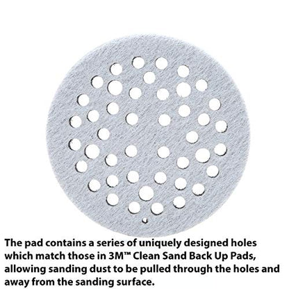 3M Clean Sanding Soft Interface Disc Pad, 28321, 5 in x 1/2 in 44 Holes