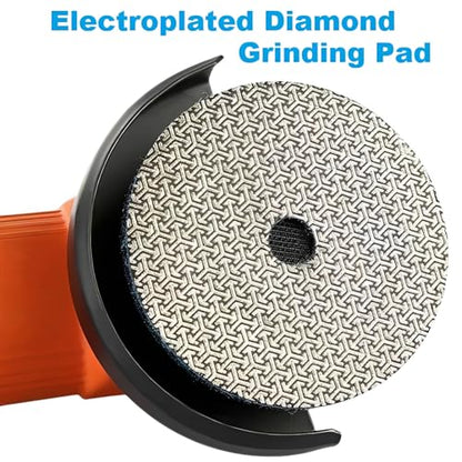 4PCS Electroplated Diamond Sanding Paper Sheet Pad, 60# 100# 200# 400# Grit 3 inch 75 mm Grinding Sandpaper Pad Hook and Loop Backing for Metal Glass Porcelain Ceramic Hand Polishing Trimming - size: 3inch 75mm, style: 4PCS 60#100#200#400#