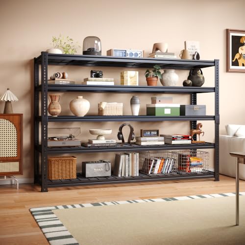 60" W Adjustable Storage Shelving, 3300lbs Heavy Duty Garage Rack - size: 60"W x 24''Dx 78"H