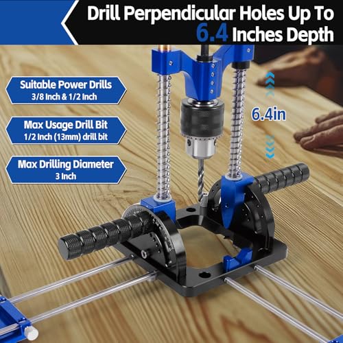 Upgraded Portable Drill Guide with 1/2" Chuck,0°to 90° Multi Angle Drill