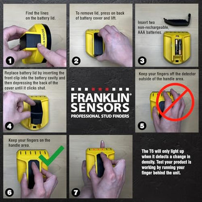 Franklin Sensors ProSensor T6 6-Sensor Stud Finder Wall Scanner - size: Small