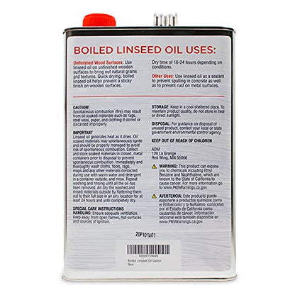 LinSheen Boiled Linseed Oil – Fast Drying Flaxseed Wood Treatment to Rejuvenate and Restore Outdoor and Indoor Wood Furniture, Floors and Sports Equipment, Gallon - size: 128 Fl Oz (Pack of 1)