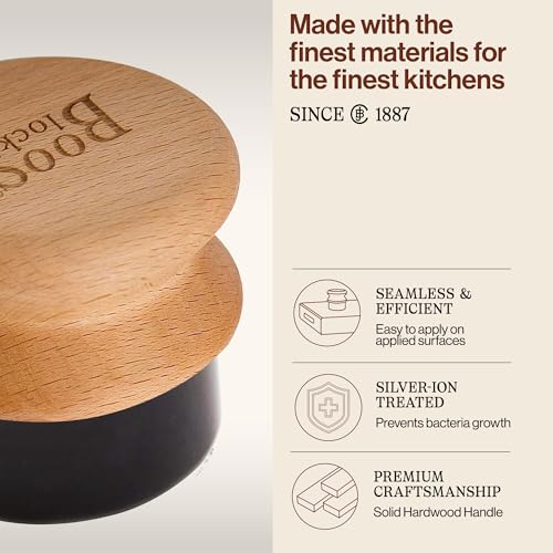 John Boos Butcher Block Oil & Cream Applicator, 1 count, Beechwood - style: Applicator Beechwood