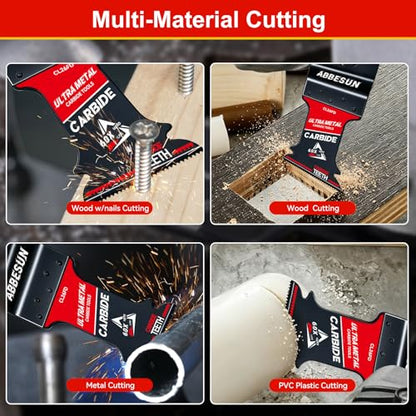 4 Pack Upgraded TiCN Carbide Oscillating Saw Blades for Nails Cutting