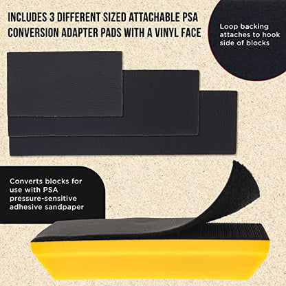 Dura-Gold Classic Rectangle Hand Sanding Block Kit with 5", 7-3/4" and 10"