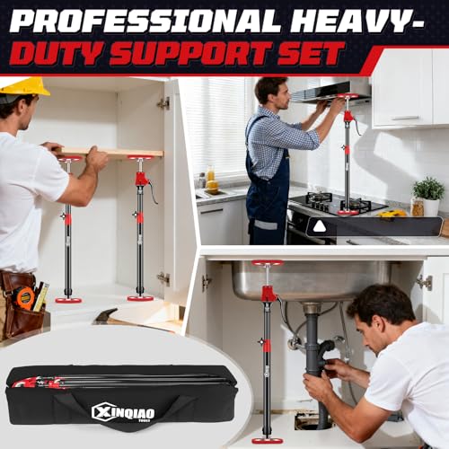 XINQIAO Cabinet Jacks for Installing Cabinets, Heavy Duty Third Hand Tools Adjustable Support Pole from 23.6 IN to 45.3 IN, 4 PCS - size: 23.6"-45.3" 4PC